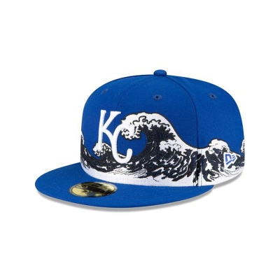 Kansas City Royals Gorra | New Era MLB Wave 59fifty Fitted Cap Mexico - Azules